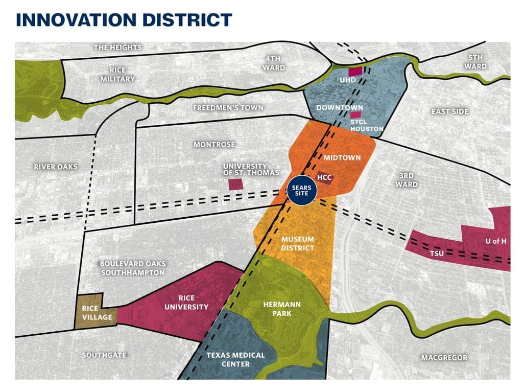 The innovation district's organizers are excited about its central location. 