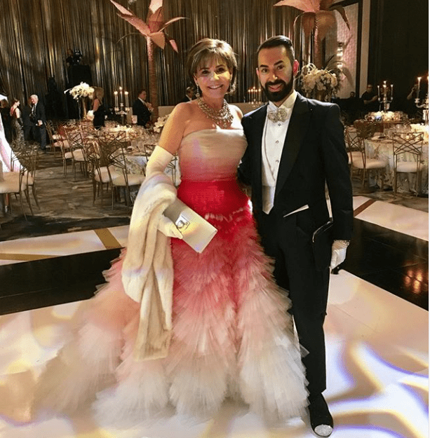 White tie splendor: Hallie Vanderhider in Oscar de la Renta, Fady Armanious at the 2018 Houston Grand Opera ball at the Post Oak Hotel. (Instagram photo)