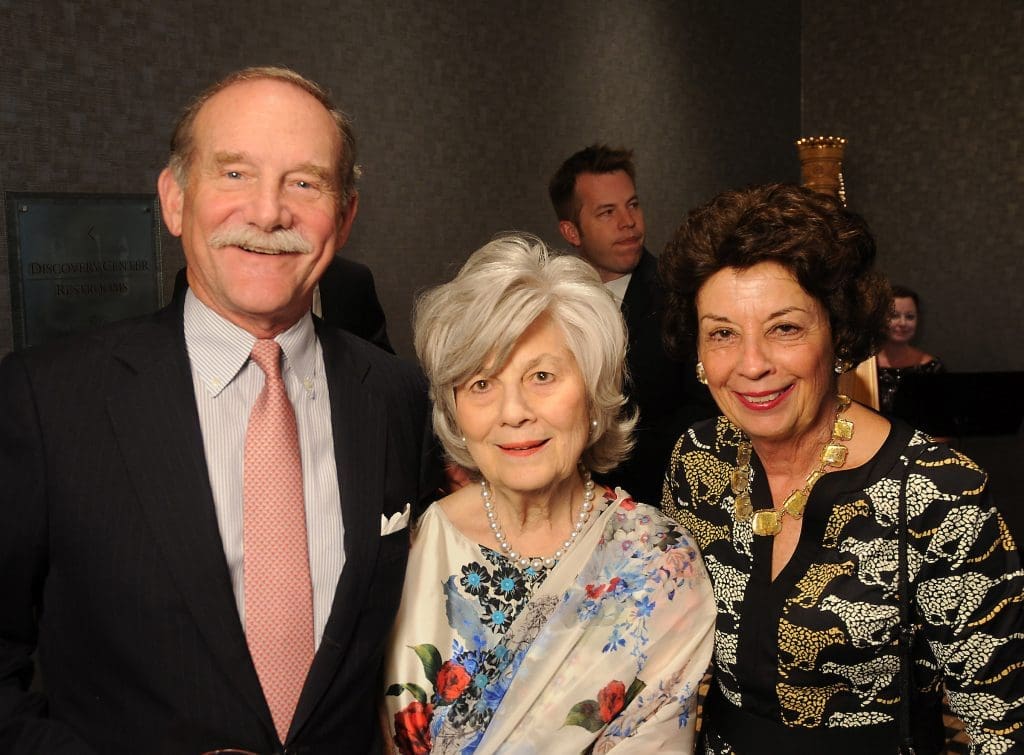 From left: Martyn Goossen, Peggy Barnett and Kathy Goossen at the Teach For America "Realizing One Day" 2018 Benefit Dinner at the Royal Sonesta Hotel Thursday March 29,2018. (Dave Rossman Photo)