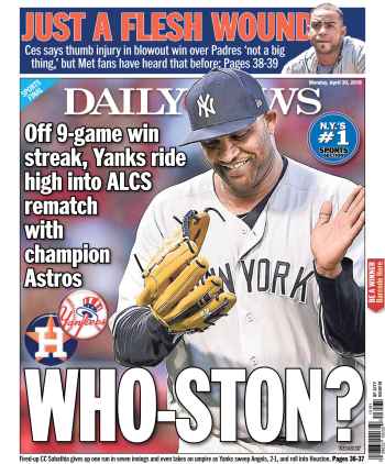 The New York tabloids mocked the Houston Astros before the start of the ALCS rematch. Big mistake?
