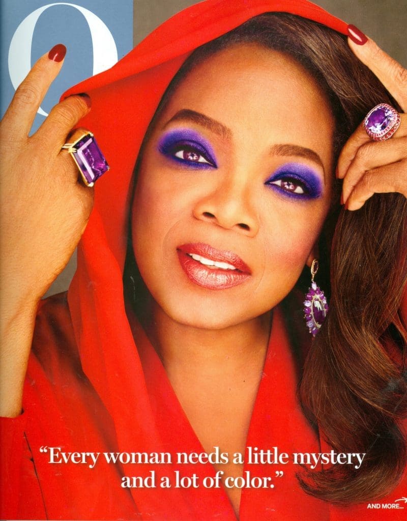 Oprah chose Sutra earrings for the October 2014 cover of "O Magazine."
