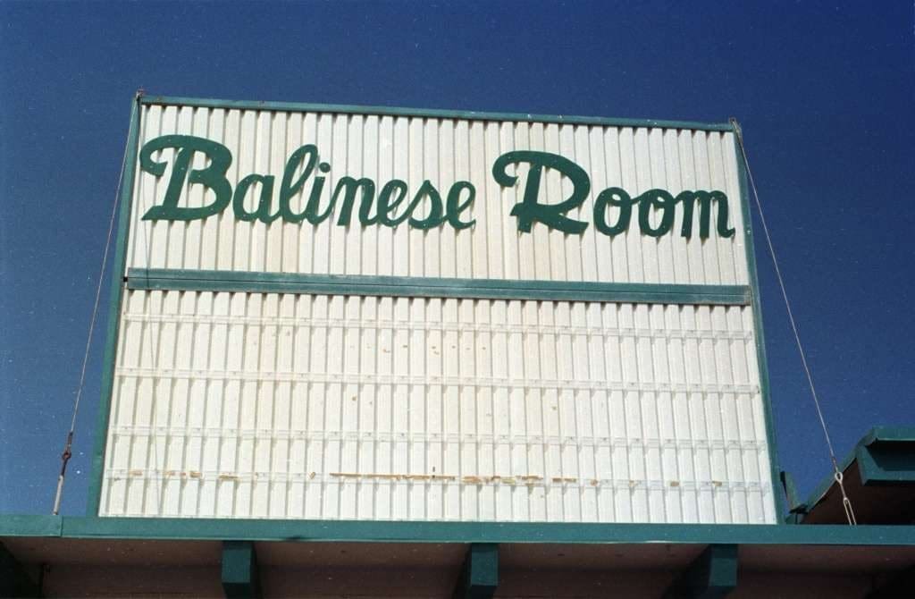 The marquee of the infamous Balinese Room in Galveston, Texas.