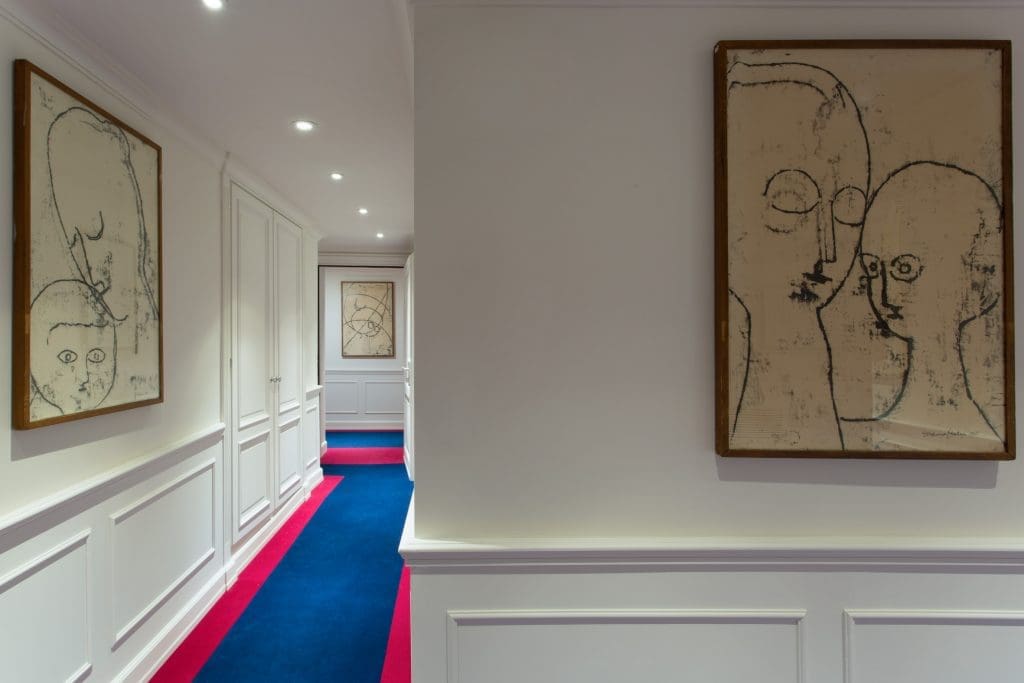 The hotel has an impressive private collection of art. 