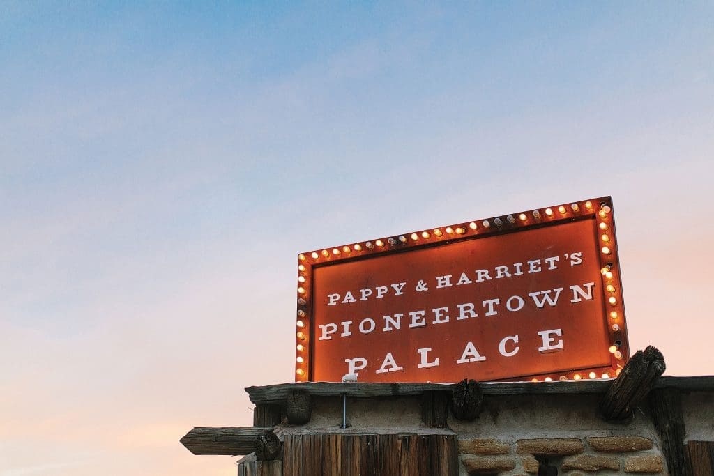 Pappy & Harriet’s Pioneertown Palace was the scene for the wedding dinner. (Photo by Mary Costa)