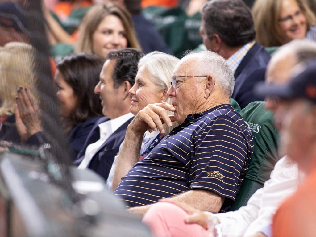 Nolan Ryan happened to be in the stands as Astros fifth starter Charlie Morton went near Nolan Ryan.