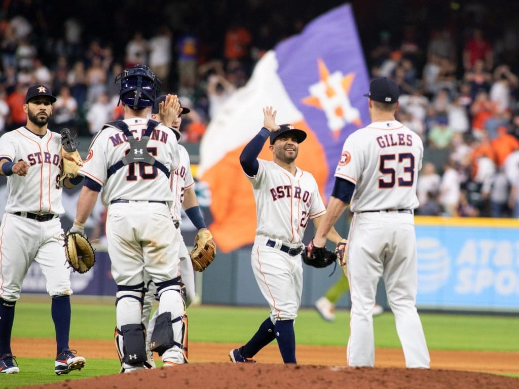 The Houston Astros celebrated another win over the national darling New York Yankees.