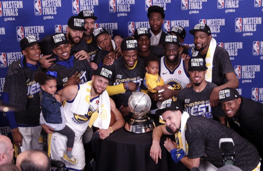 Stephen Curry, Kevin Durant, Klay Thompson, Draymond Green and the rest of the Golden State Warriors always seem to get the happy trophy moments.