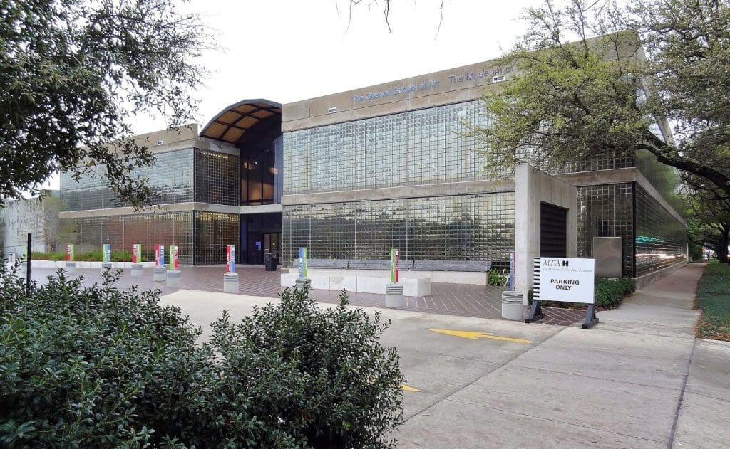 What came before: The original glass-bricked Glassell School of Art, unveiled January 1979, was named for MFAH patron extraordinaire Alfred Glassell Jr. (of the Glassell Gold Collection). Some of the bricks from the post-modern style building designed by architect Eugene Aubrey of S.I. Morris Associates, have been preserved and installed in the wall between the Cullen Sculpture Garden and the new Brown Foundation, Inc. Plaza. 