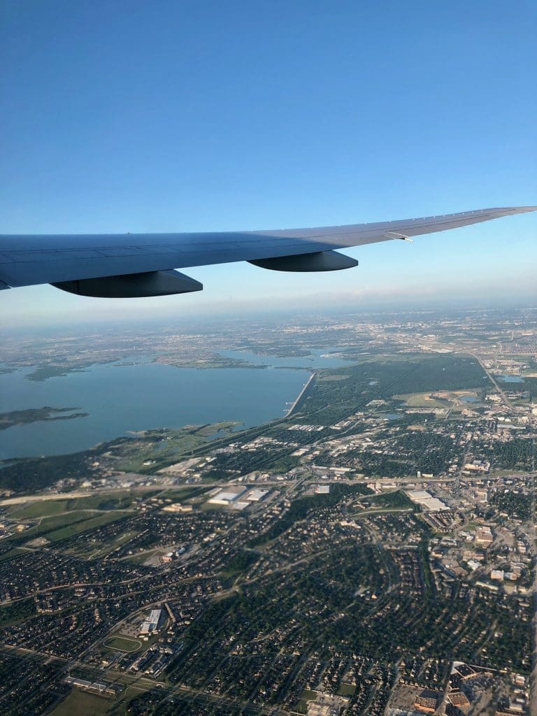 On the plane to London