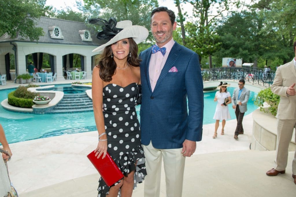 2020 Best Dressed honoree Joanna Hartland Marks & Brad Marks a the 2018 Kentucky Derby Affair benefitting Bo's Place. (Photo by Catchlightgroup.com)