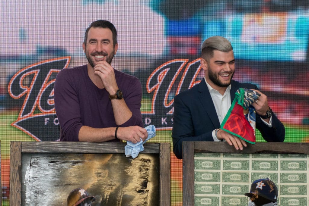 Houston Astros Stars and Their Wives Party at Tootsies in the Ultimate Team Up Event: Carlos Correa, Justin Verlander and Gerrit Cole All Show to Lend Support to Lance McCullers