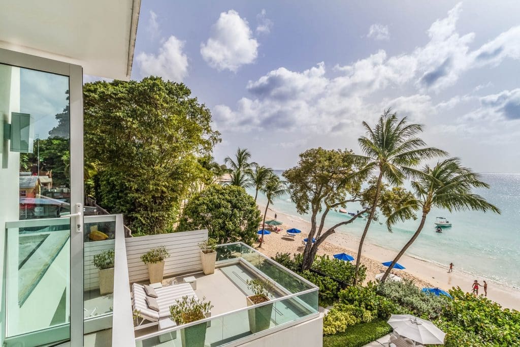 You can take in the spectacular sunsets of Barbados from Footprints' balconies. 