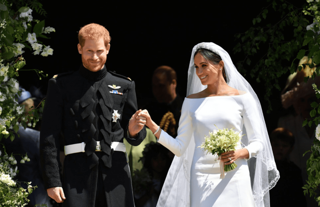Prince Harry and Meghan Markle at the royal wedding.
