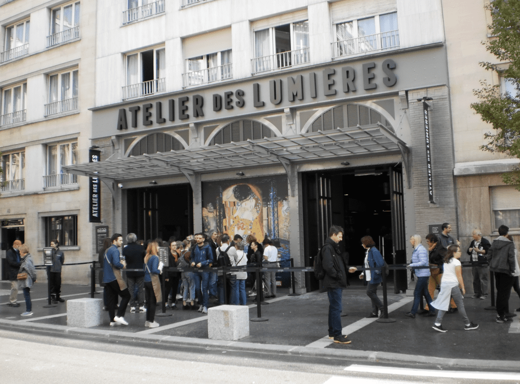 The new Atelier des Lumieres (Studio of Lights) digital aret center in Paris.