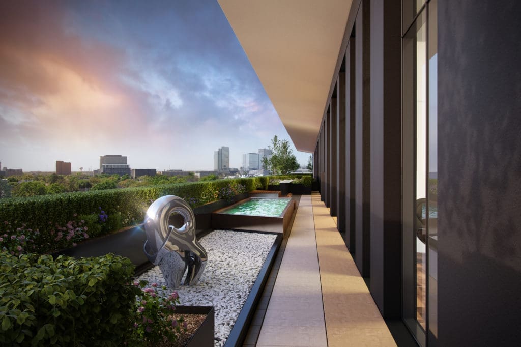 All of Giorgetti Houston's condos  have striking outdoor spaces. It's just one of the Sudhoff properties that attracted Douglas Elliman.