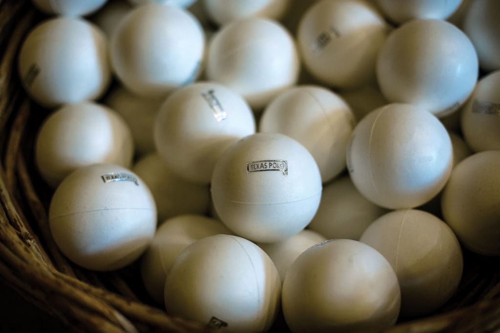 Texas Polo's proprietary plastic balls helped revolutionize the sport. Photo by Lauren Withrow