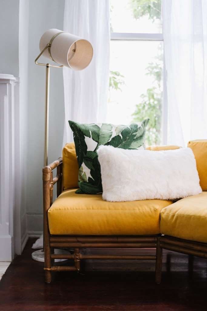 Eddings gave each suite their own pop of color. 