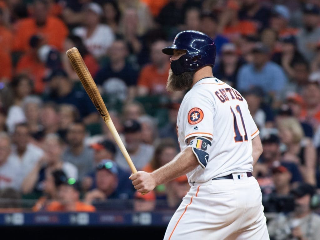 Evan Gattis cuts an imposing figure at the plate. But the Astros will need more bats.