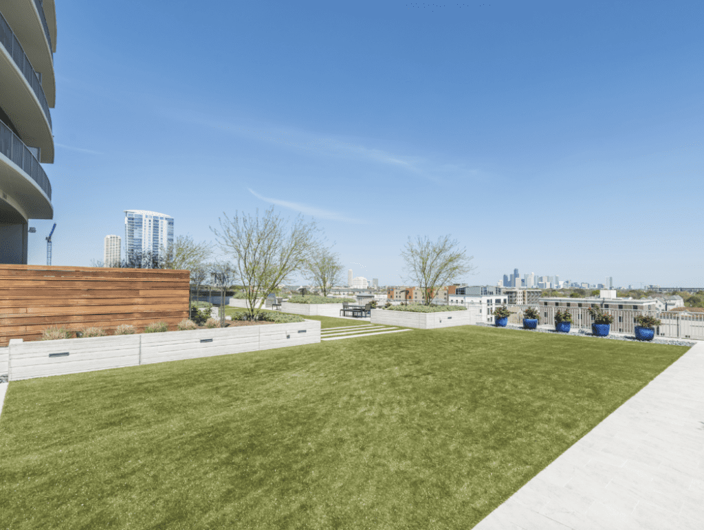 High-rises don't typically have a lawn. Kirby Collection does. (Photo by VJ Aripe.)