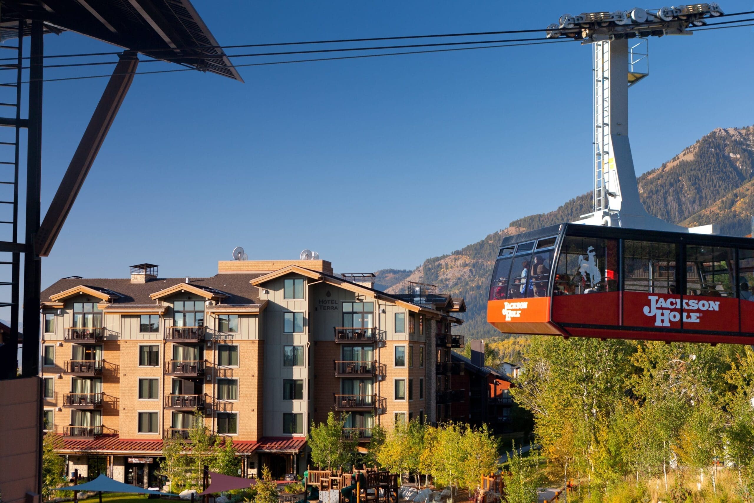 Hotel Terra Exterior with Tram Jackson Hole