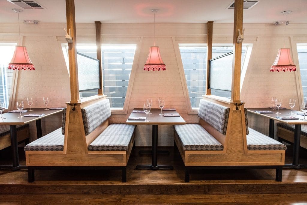 Designer Carl Eaves left Pizza Hut's signature trapezoidal windows. 