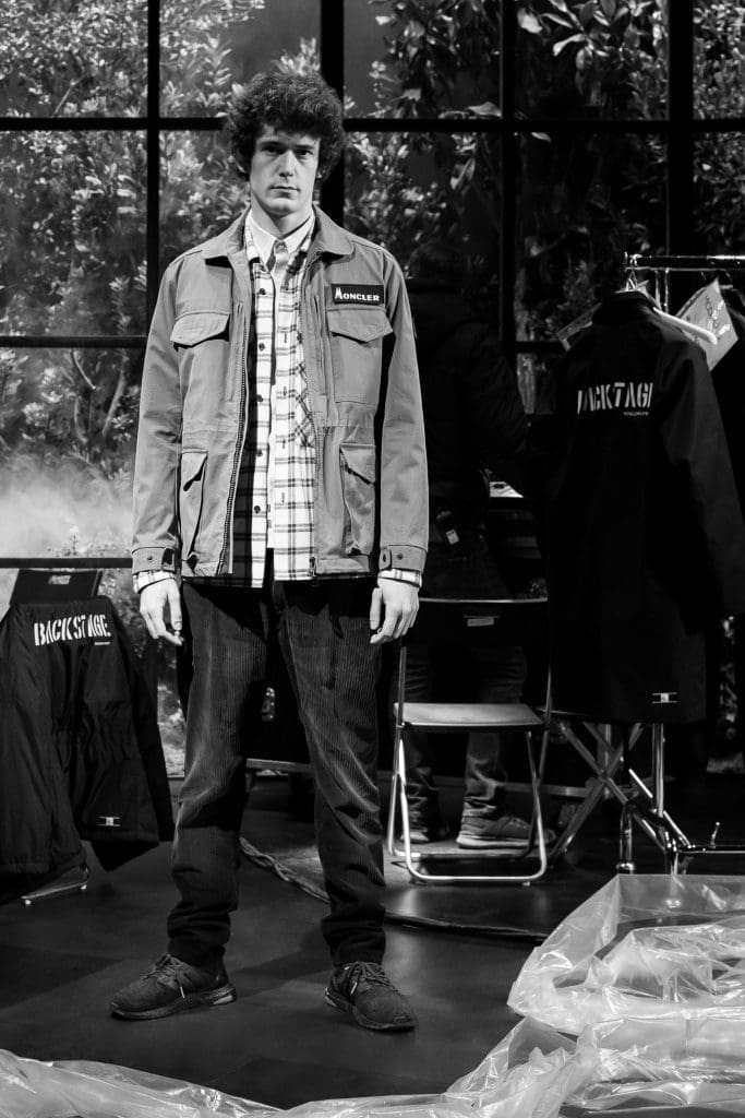 The "Davis Guibotto" jacket from Moncler Genius collection in collaboration with Hiroshi Fujiwara. Available at Forty Five Ten.