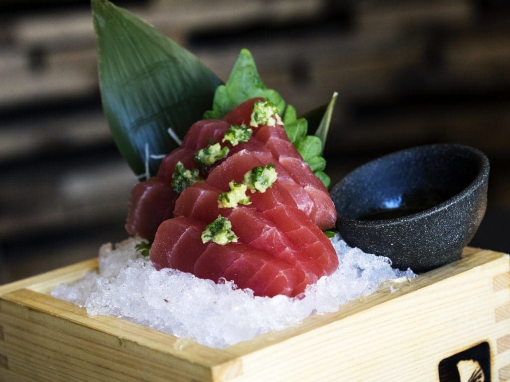Uchi Houston's akami sushi shows its power. (Photo by Logan Crable.)