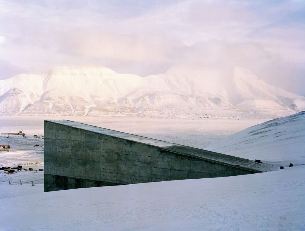 Dornith Doherty’s "Svalbard Global Seed Vault, Spitsbergen Island, Norway (detail)," 2010. The artist's ongoing investigations into the world's imperiled seeds and their doomsday vaults have been the subject of a TED Talk. (Courtesy the artist, Moody Gallery, and Holly Johnson Gallery)
