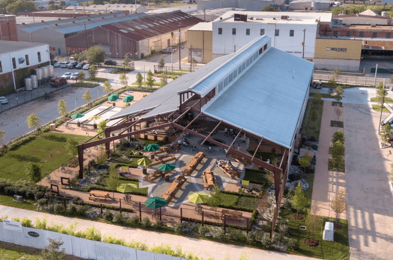 Saint Arnold Beer Garden & Restaurant is finally open. (Photo courtesy of OJB Landscape Architecture)
