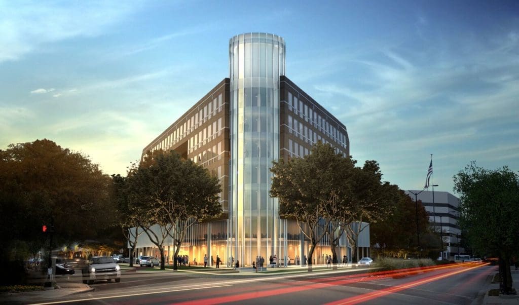 Renderings of Crescent Real Estate's new 2401 Cedar Springs, set to be completed in early 2019