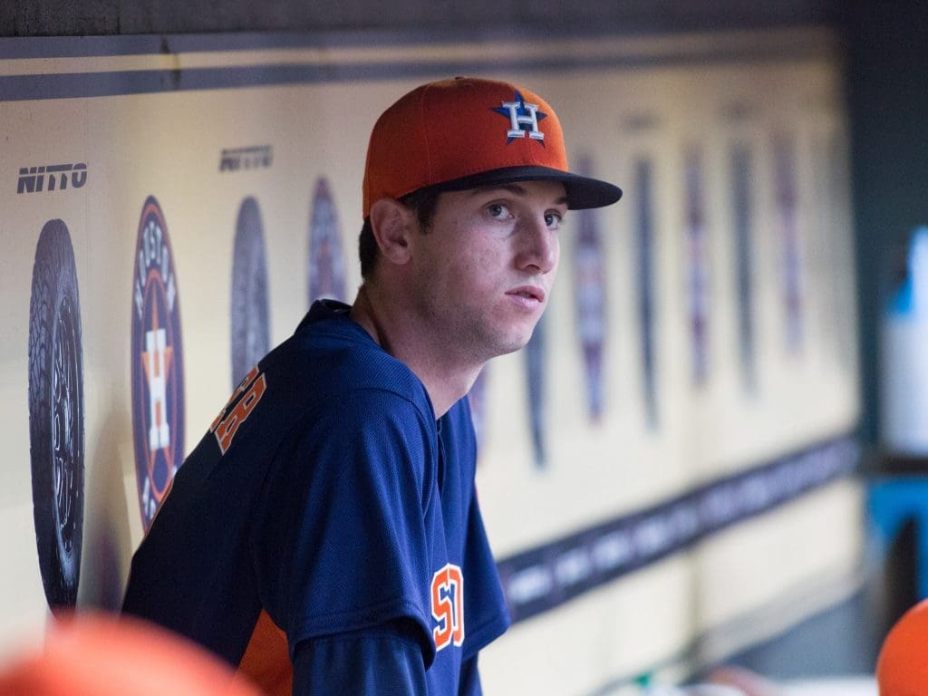 Astros rookie Kyle Tucker knows he'll sometimes be the center of attention. (Photo by F. Carter Smith.)