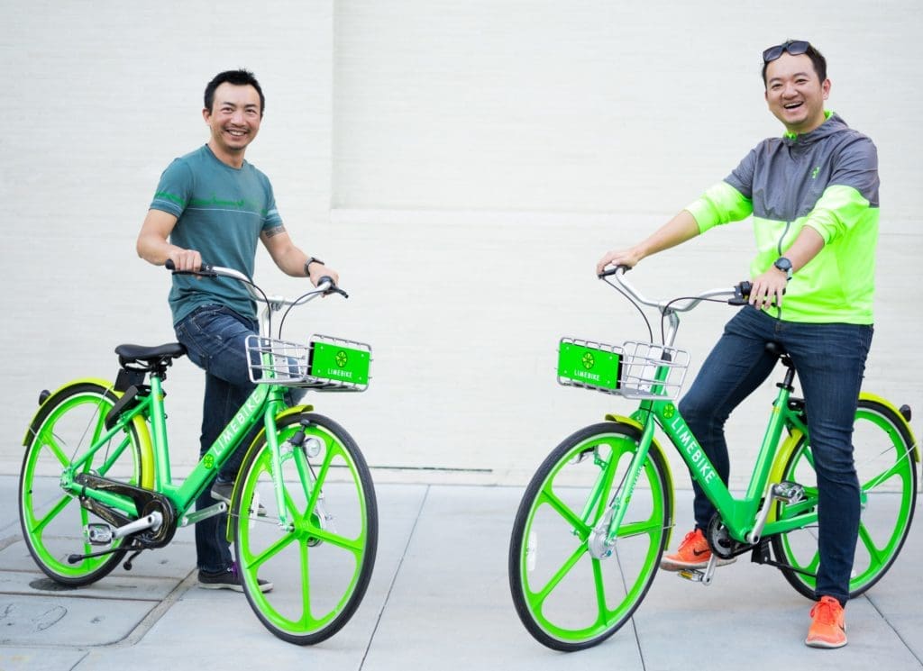 Lime founders Brad Bao and Toby Sun