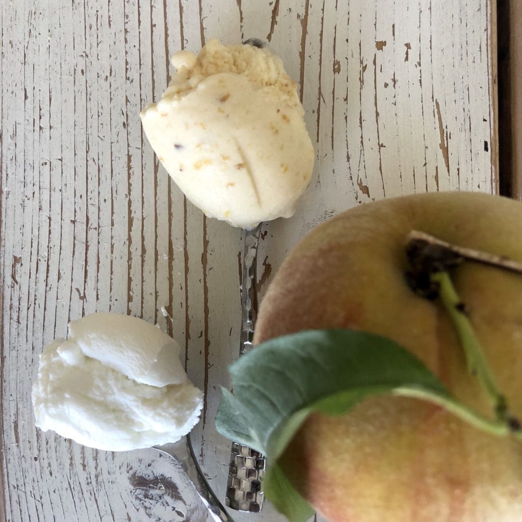 Dolce Neve's goat milk skyr and peaches