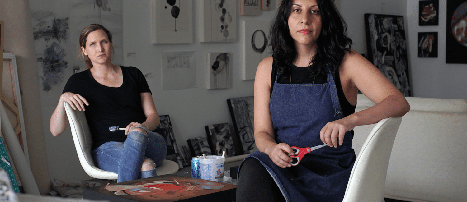 Artists Emily Dingmann and Elena Soterakis