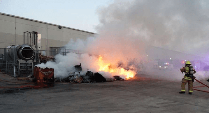 This tortilla chip factory is literally on fire (Photo courtesy of the Austin Fire Department)