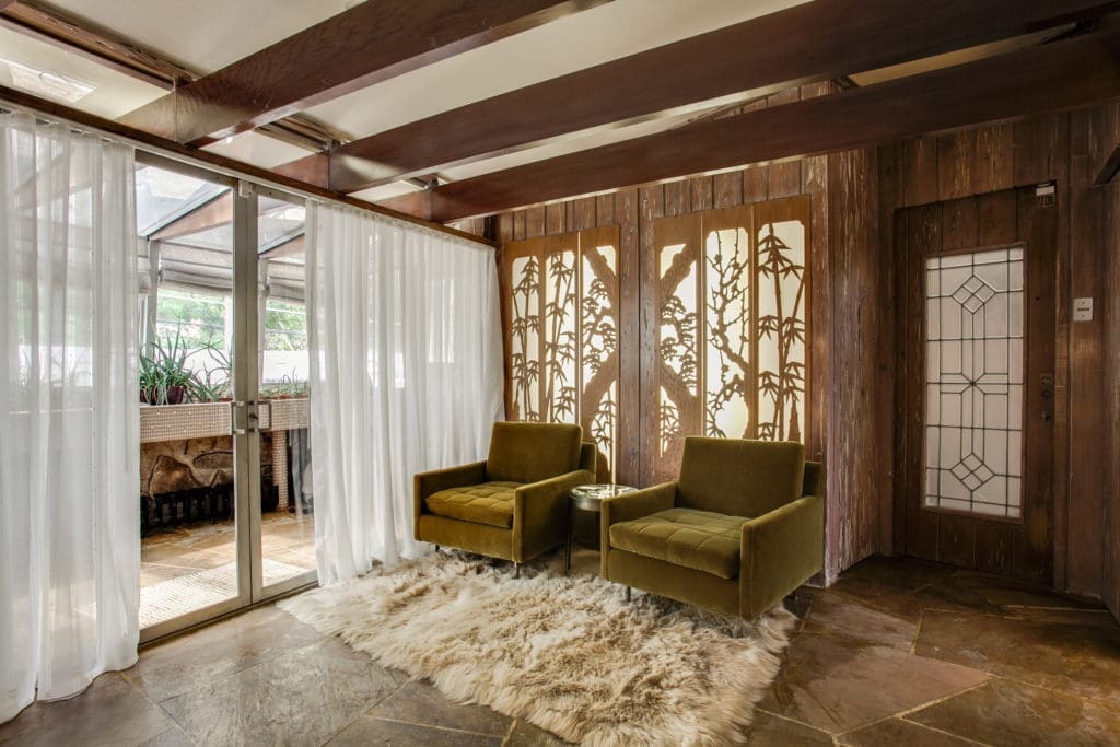 Nearly every room has interesting details, like this decorative wall panel.