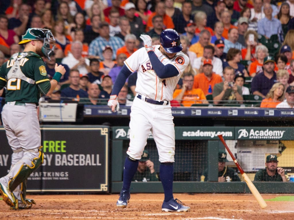 George Springer is never one to hide his frustration. (Photo by F. Carter Smith.)