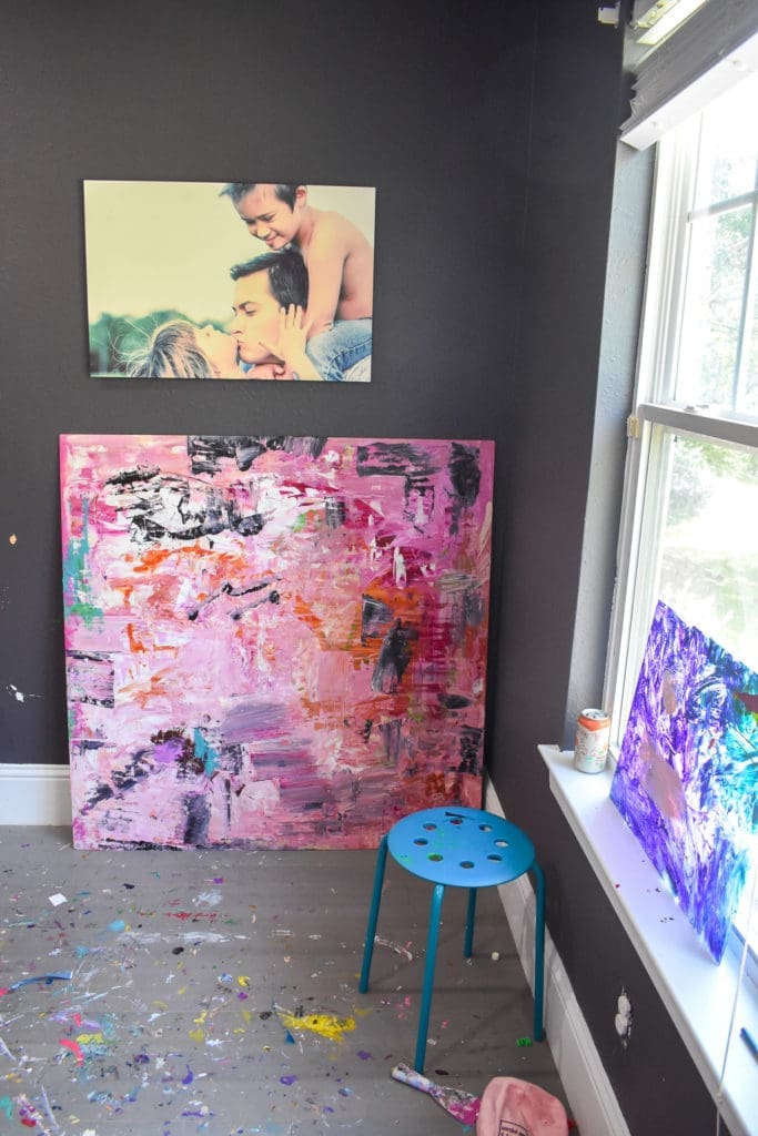 Sevy's paintings often take quite long to dry considering they have so many layers of paint. (Photo Miranda Proctor)