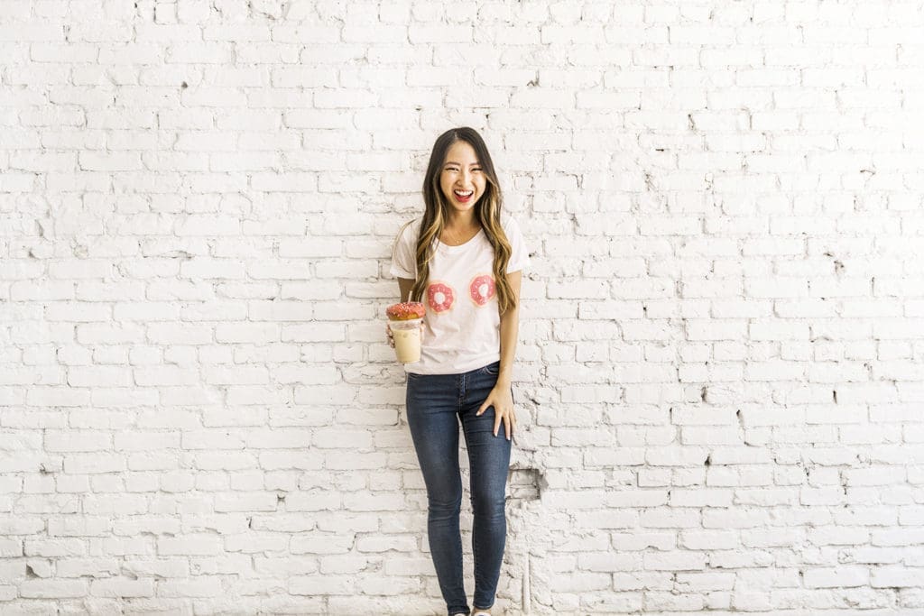 Austin blogger Jane Ko is all in on her new donut T-shirt.