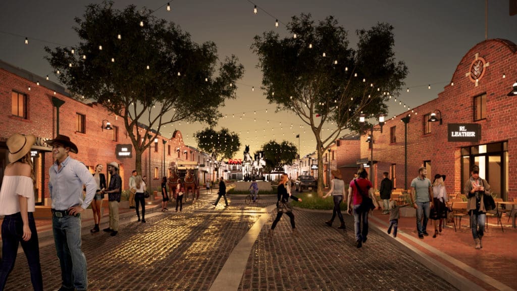 Mule Alley will house hot restaurants, shopping, work spaces, and more. 
