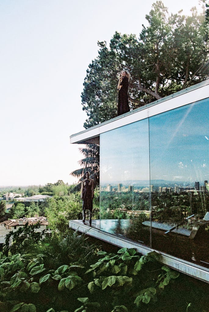 The master bedroom cantilevers over a tropical garden.  (Photo by Enmi Yang )