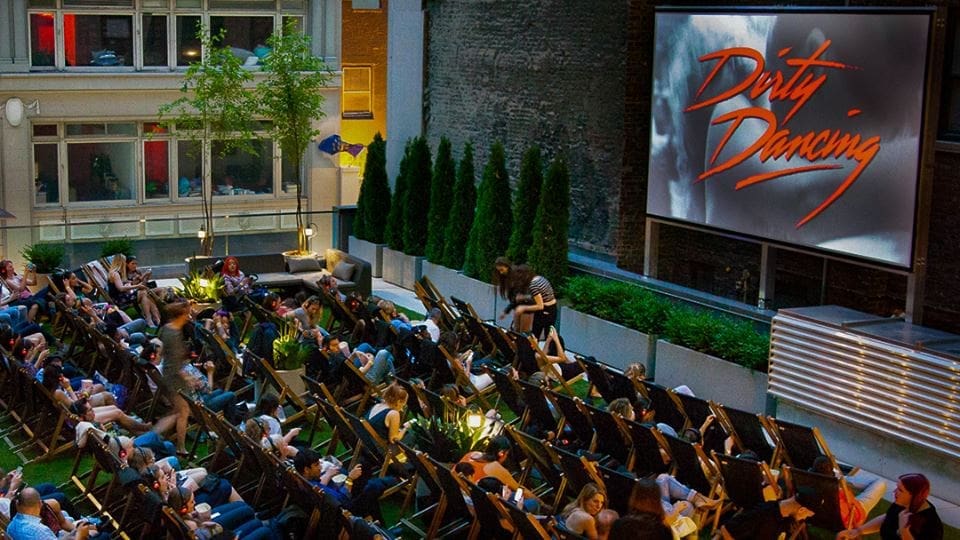 Popcorn, bites and boozy beverages are all available for purchase. 