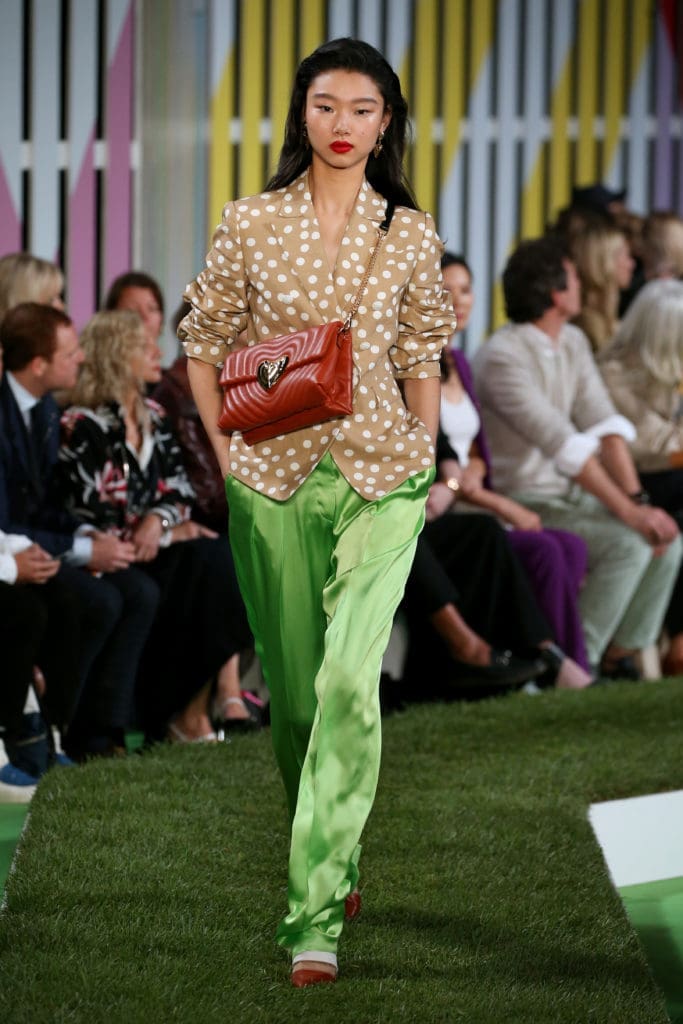 A model walks the runway for ESCADA SS19 at Park Avenue Armory on September 9, 2018 in New York City.