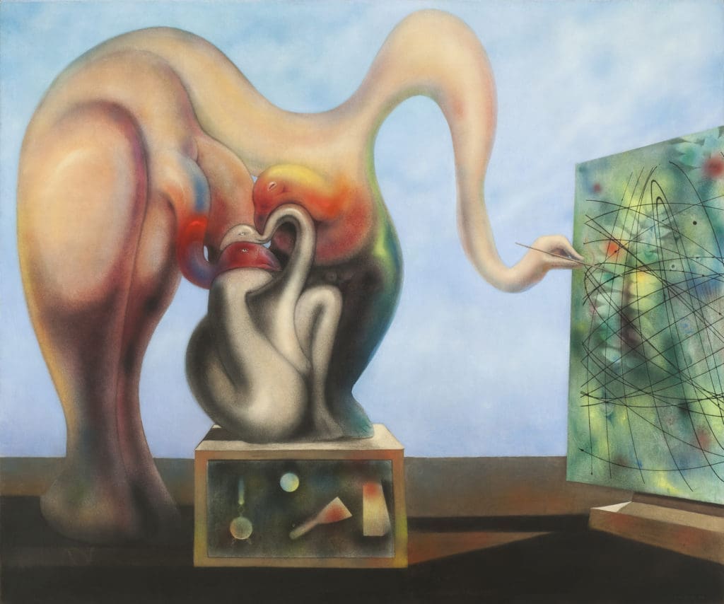 Max Ernst's "Surrealism and Painting (Le Serrealisme et la peinture)," 1942 (The Menil Collection, Houston. © Artists Rights Society (ARS), New York / ADAGP, Paris. Photo Paul Hester)