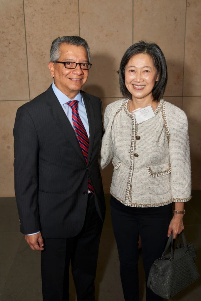 David Ruiz and Anne Chao. Thursday, September 13, 2018 Ð Bank of America Women's Leadership Series: Women in Culinary Arts luncheon and panel featuring Christine Ha, Jenni Tranweaver, and Kiran Verma and moderated by Vani Rao, at Asia Society Texas Center. Jeff Fantich photo.