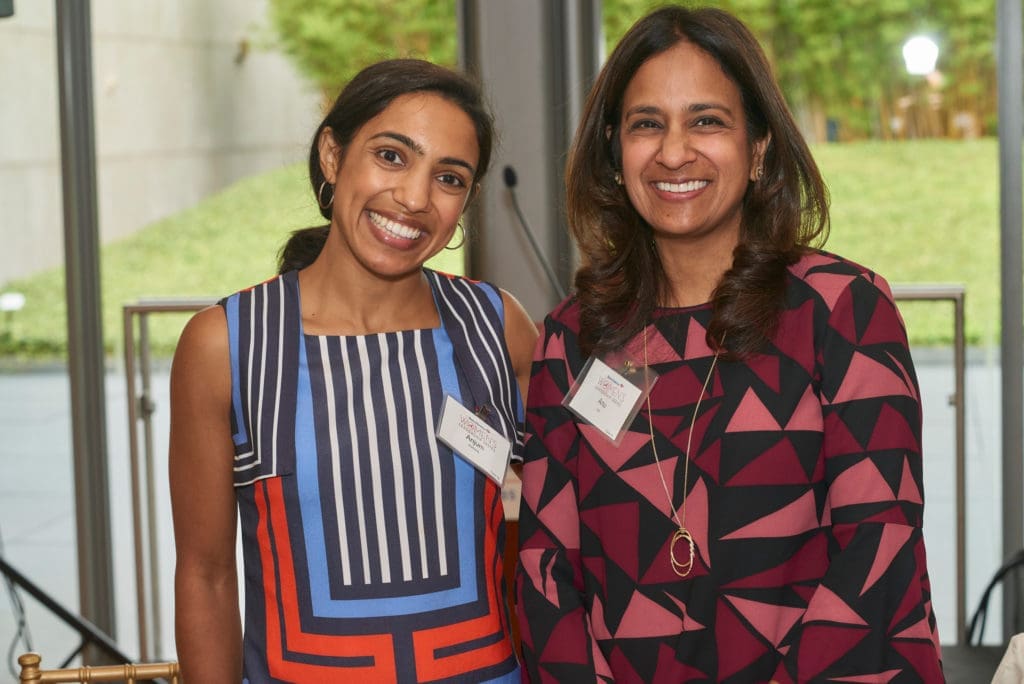 Anjum Asharia and Anu Lal. Thursday, September 13, 2018 Ð Bank of America Women's Leadership Series: Women in Culinary Arts luncheon and panel featuring Christine Ha, Jenni Tranweaver, and Kiran Verma and moderated by Vani Rao, at Asia Society Texas Center. Jeff Fantich photo.