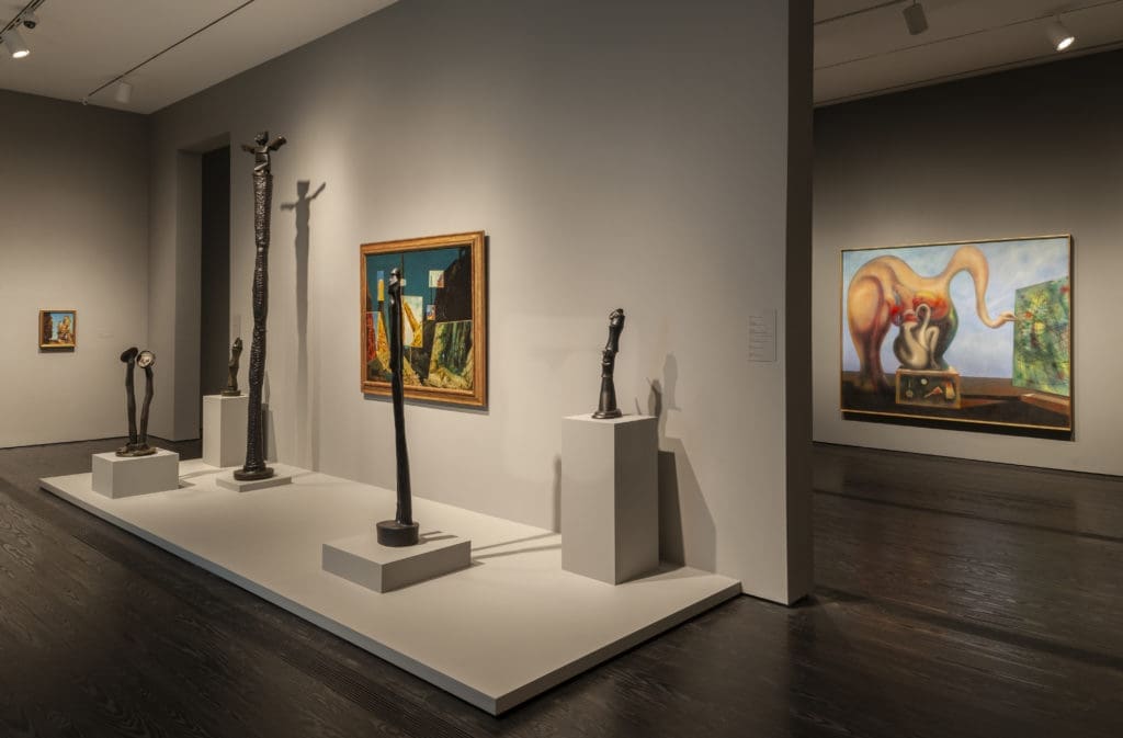 Entrance of the Surrealism galleries featuring works by Max Ernst, one of the touchstones of The Menil Collection. (Photo Paul Hester, courtesy The Menil Collection)