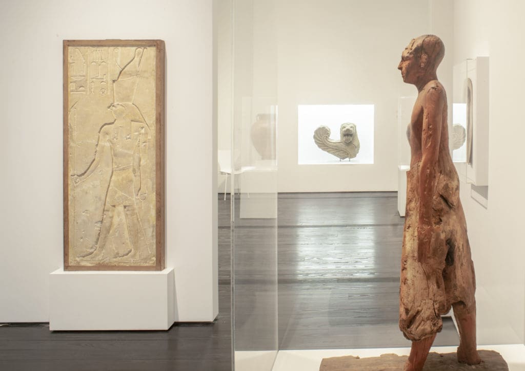 Egyptian gallery looking into Art of the Ancient World gallery (Photo Paul Hester, courtesy The Menil Collection) 