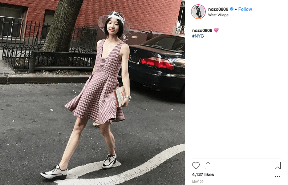The globe-traveling ballerina in New York City. (Photo @nozo0806)