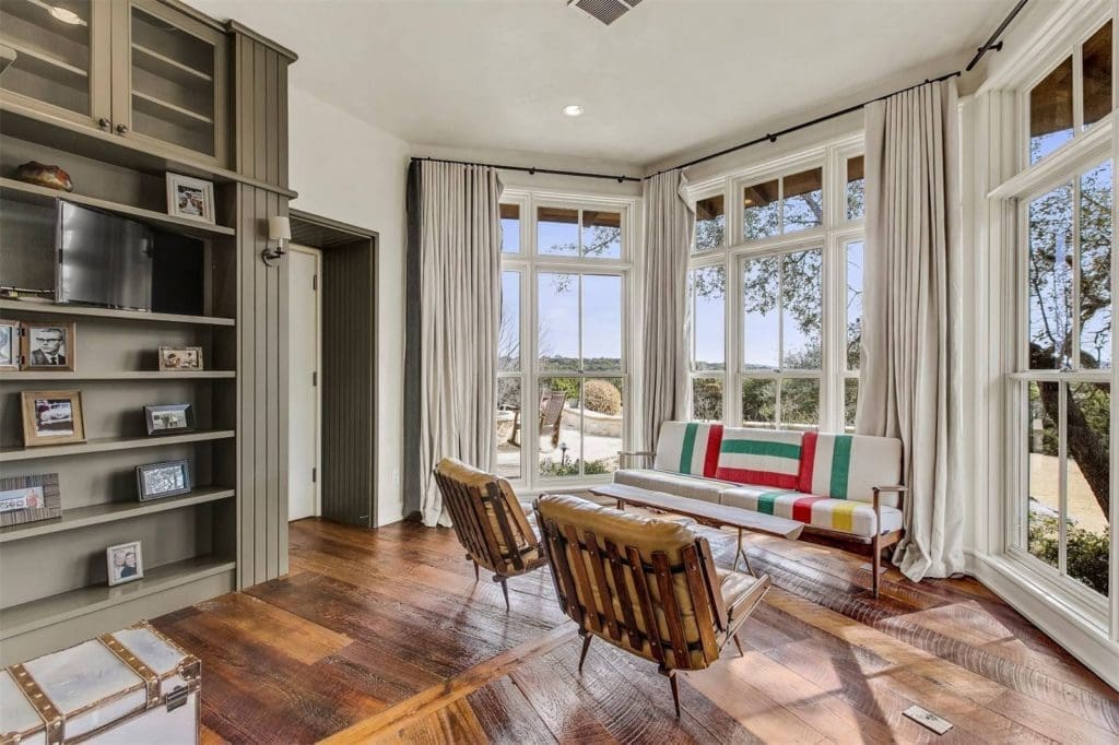 Floor-to-ceiling windows allow for glorious views. 